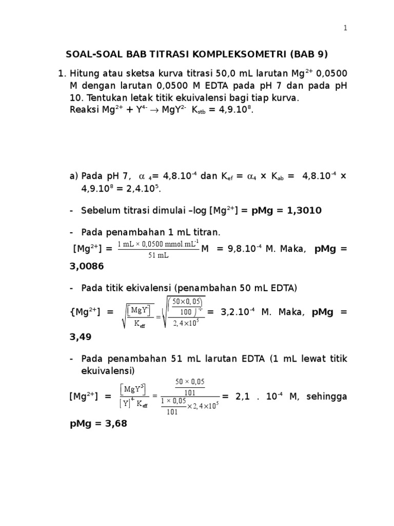 Soal2 Kompleksometri