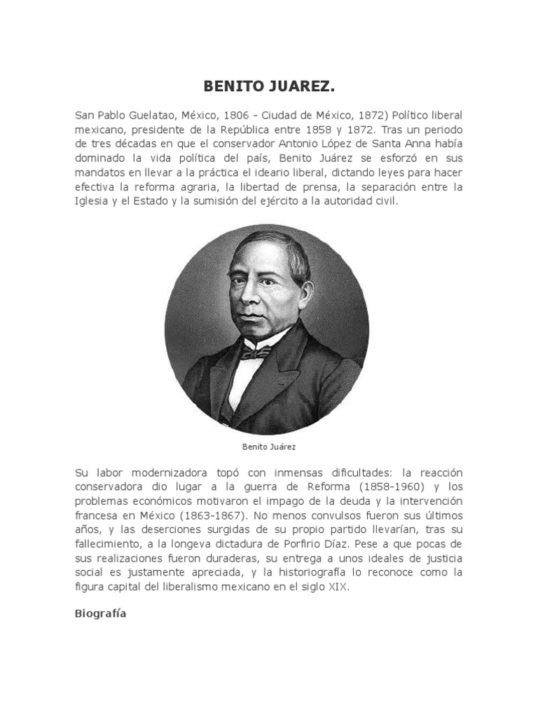 Biograf a de Benito Juarez PDF - 1673035144