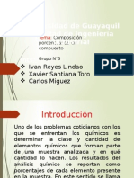 Composición porcentual compuesto ingeniería Guayaquil