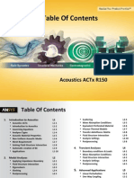 Acoustics AACTx R150 ACTx Table of Contents
