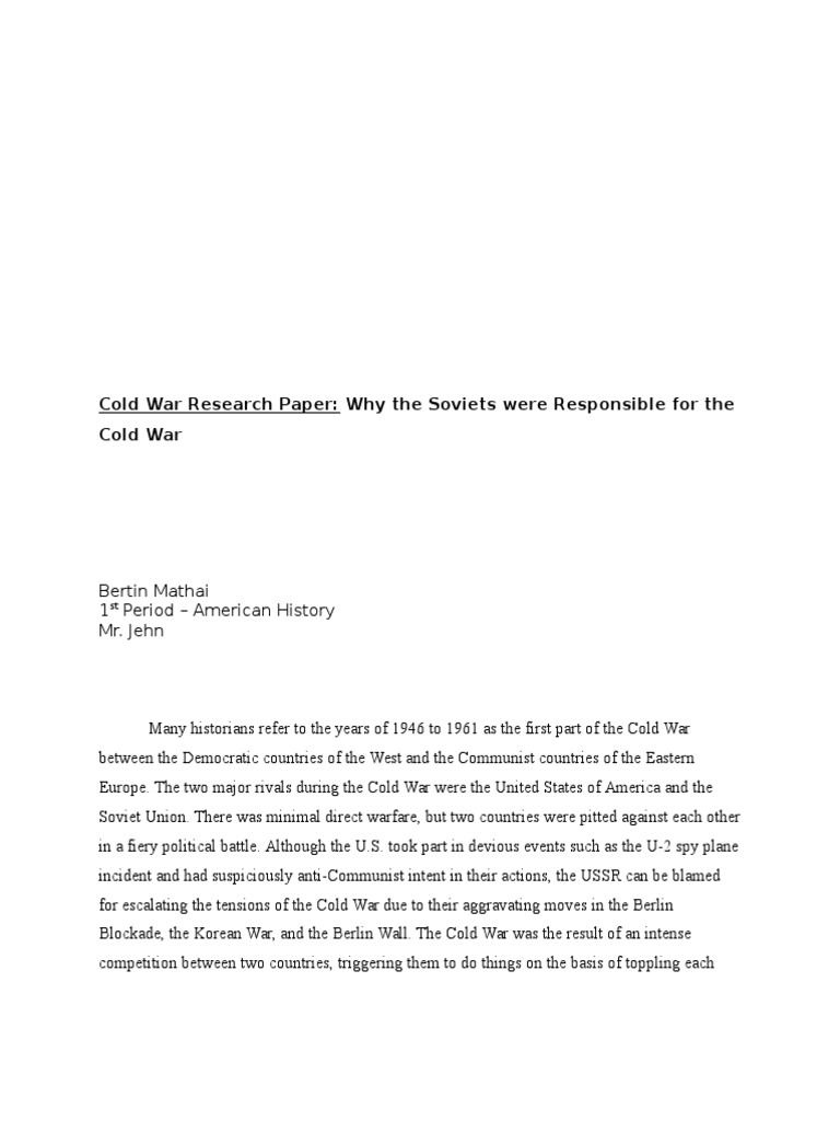 The Cold War | National Archives