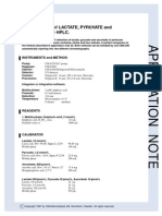 Determination of LACTATE, PYRUVATE and