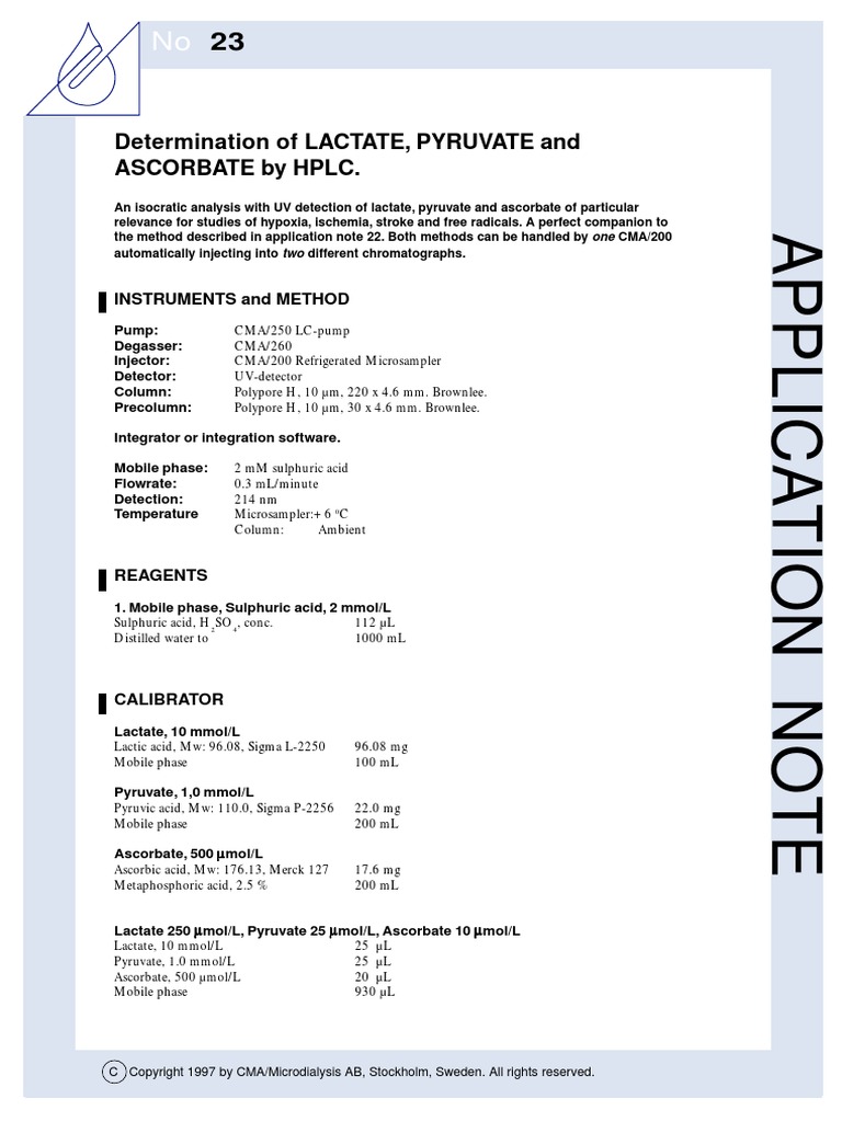 Determination of LACTATE, PYRUVATE and | PDF | Cooking, Food & Wine ...