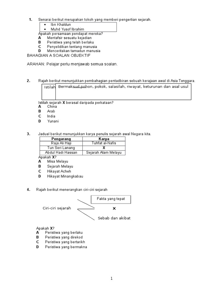 Soalan pertengahan tahun sejarah