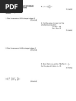 Math Form 4 Exam Midterm - Paper 1