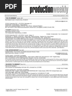 Download Production Weekly - Issue 935 - Thursday February 26 2015  183 listings - 41 pages by Production Weekly SN256978186 doc pdf