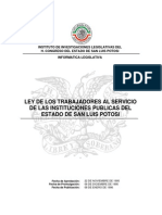 Ley de Los Trabajadores Al Servicio de Las Instituciones Publicas Del Estado de San Luis Potosi