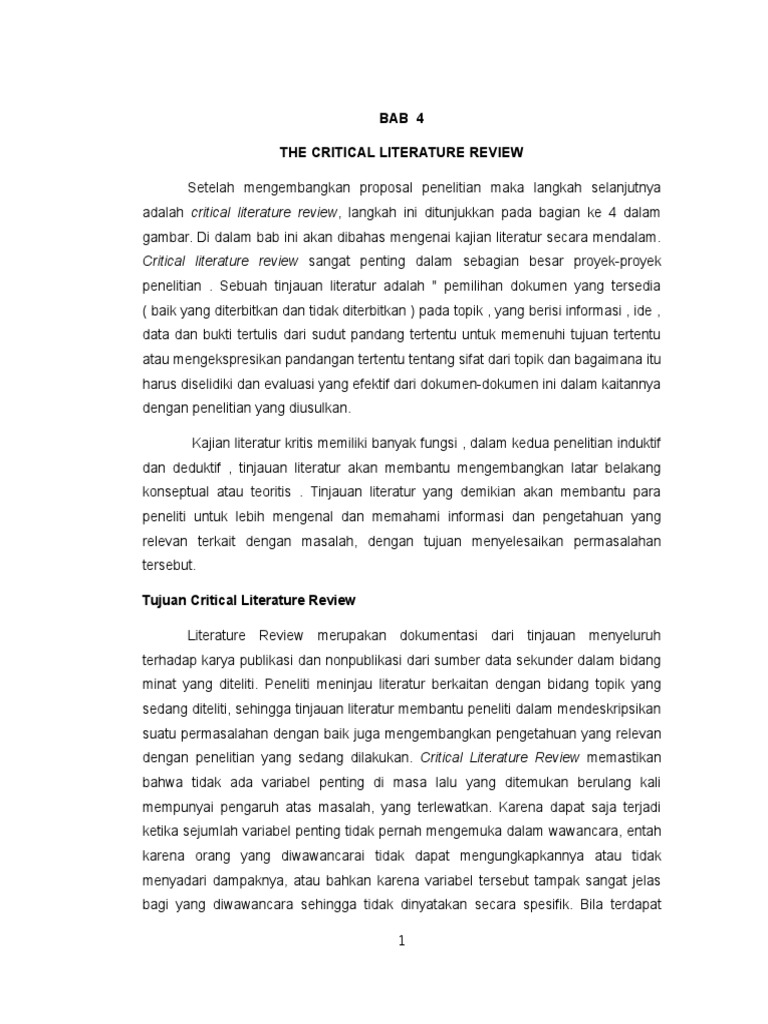 Chapter 4 The Critical Literature Review Research Methods For Business