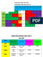 Jadual Waktu Tahun 1 Sesi 2014