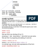 Compound Angle and Double Angle Trigonometric Formulae Guide