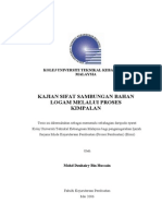 Kajian Sifat Sambungan Bahan Logam Melalui Proses Kimpalan-Mohd Dzuhairy Hussain-TS227.M39 2006 PDF