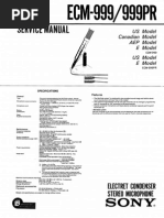 Sony Ecm-999 Service Manual