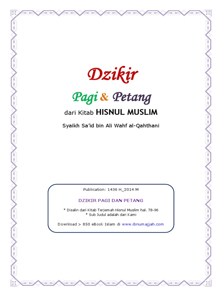 Dzikir Pagi Petang Hisnul Muslim | PDF