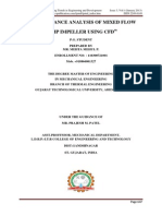 Perfomance Analysis of Mixed Flow Pump