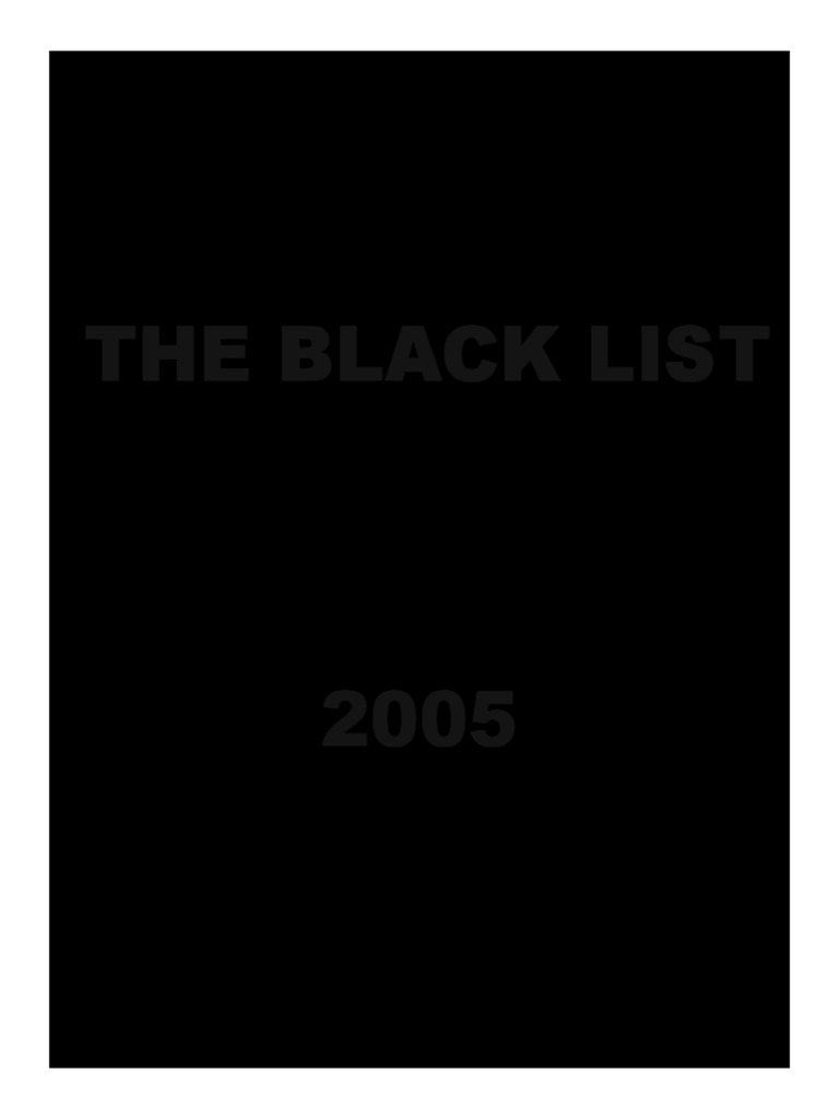 2005 Black List | PDF