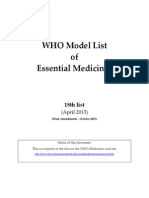 WHO Model List of Essential Medicines (2013)