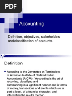 Accounting: Definition, Objectives, Stakeholders and Classification of Accounts