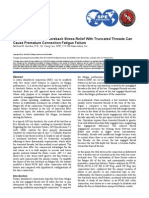 API Box Boreback Stress Relief With Truncated Threads Can Cause Premature Connection Fatigue Failure, Gerdes, 2010