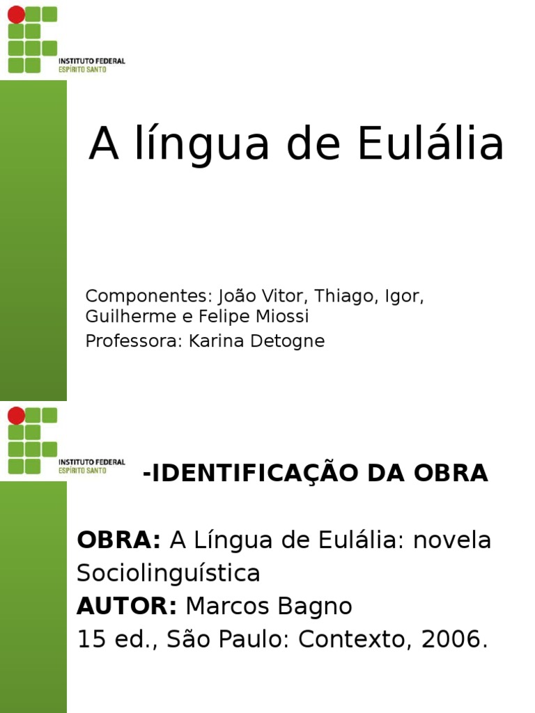 A Lingua de Eulalia PDF Pronome