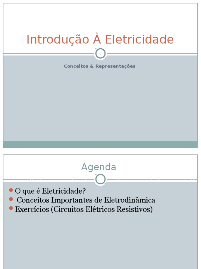 Aula de Introdução A Eletricidade | PDF | Rede elétrica | Eletricidade
