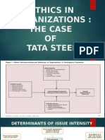 Ethics in Organizations: The Case OF Tata Steel