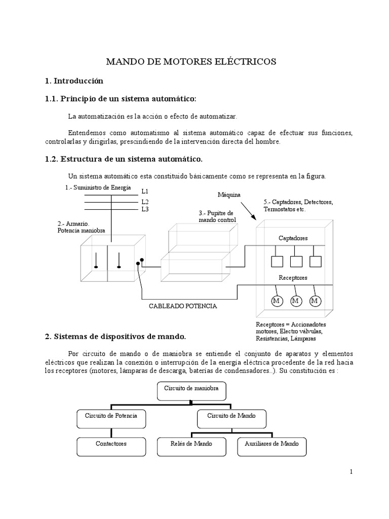 Mando de Motores Eléctricos | PDF | Corriente eléctrica | Relé