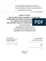 Reglementarea Juridică A Trecerii Mărfurilor, Mijloacelor de Transport Și A Mijloacelor Bănești Peste Frontiera Vamală A Republicii Moldova