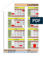 CALENDER-2015: SR - No. Holiday Name Date