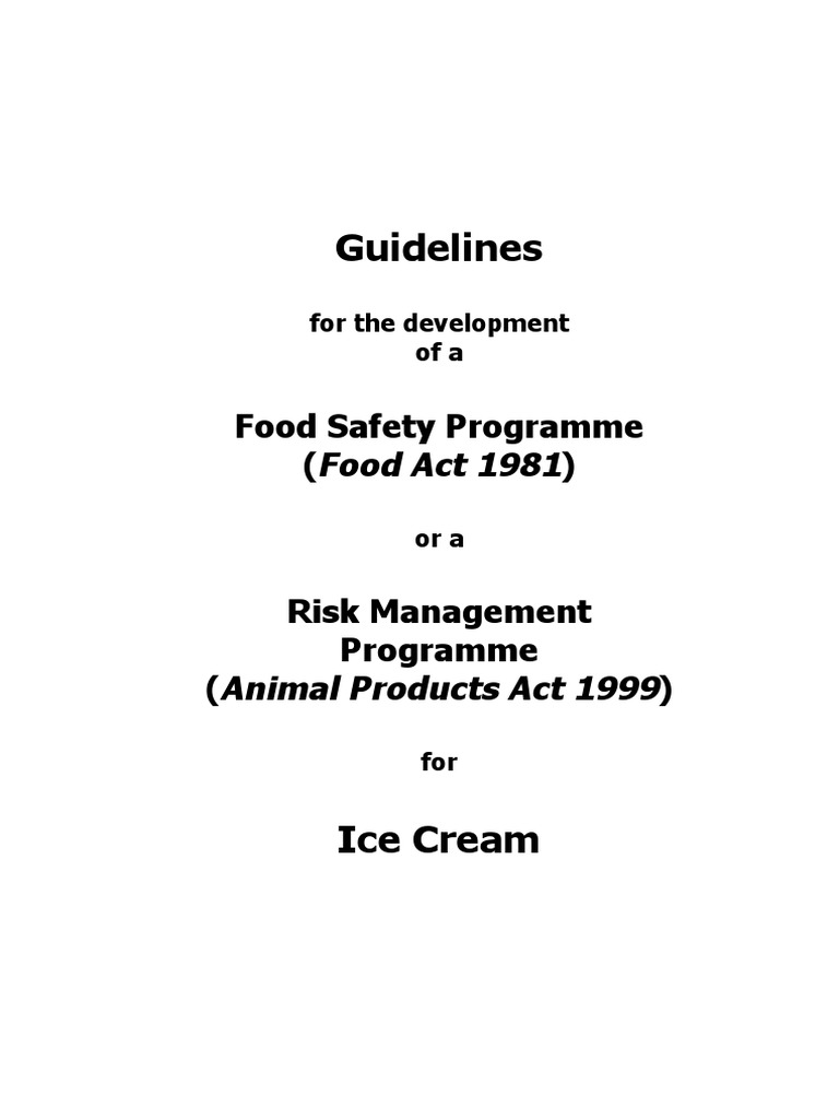 IceCreamHACCP Guidelines.pdf Hazard Analysis And Critical Control
