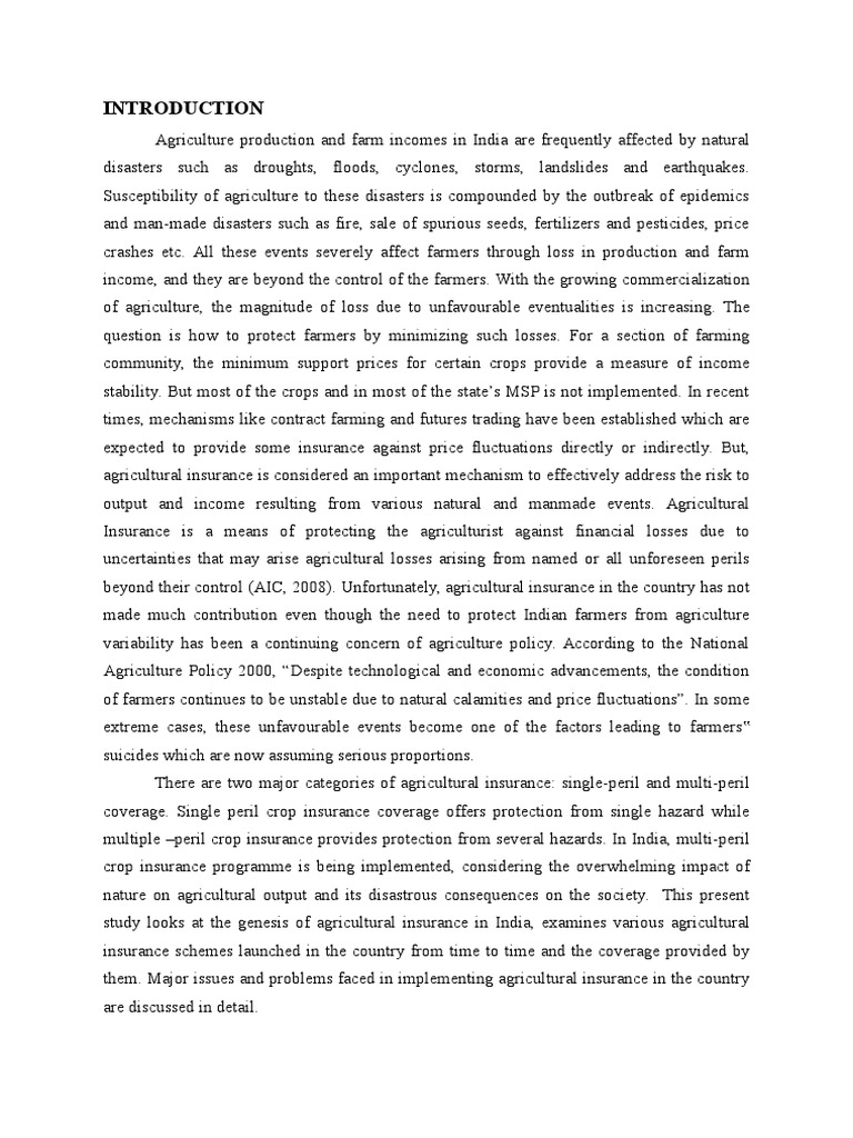 Crop insurance essay image