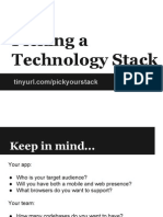 Picking A Technology Stack
