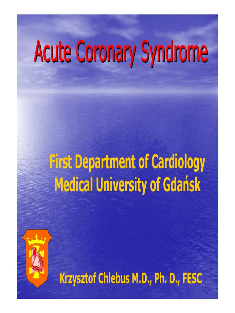 Acute Coronary Syndromes | PDF | Angina Pectoris | Myocardial Infarction