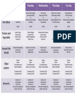 John Mason School Menu