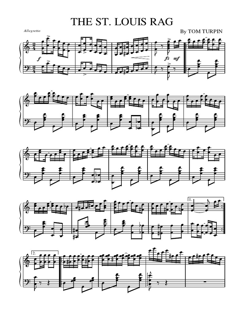 St. Louis Rag by Tom Turpin | PDF
