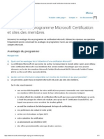 Avantages Du Programme Microsoft Certification Et Sites Des Membres