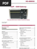 Hypermedia HG 4000 6U Voip GSM Data Sheet Dec 2009