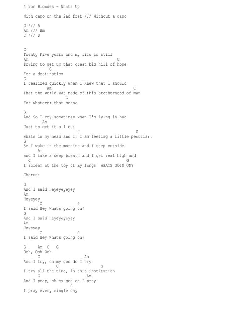 4 Non Blondes Whats Up PDF