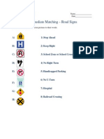 Intermediate Matching - Road Signs: Directions