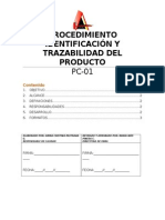 Identificación y Trazabilidad Del Producto