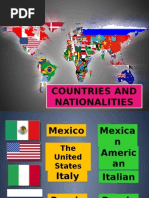 Countries and Nationalities 1 Vocabulary Exercise Worksheet PDF | PDF ...