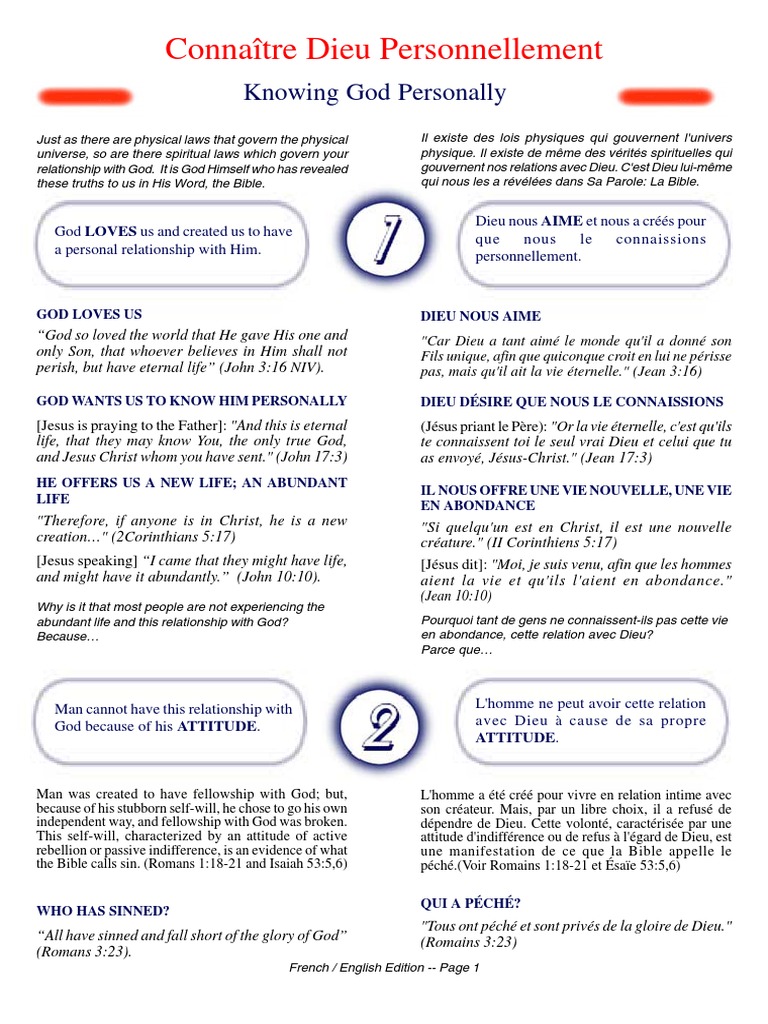 Connaitre Dieu Dans Sa Vie | PDF | Jésus | Doctrines et croyances ...