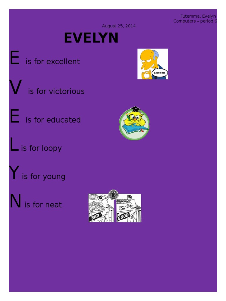 Evelyn's Creative Computer Project | PDF