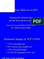 Critical Care Delivery in ICU