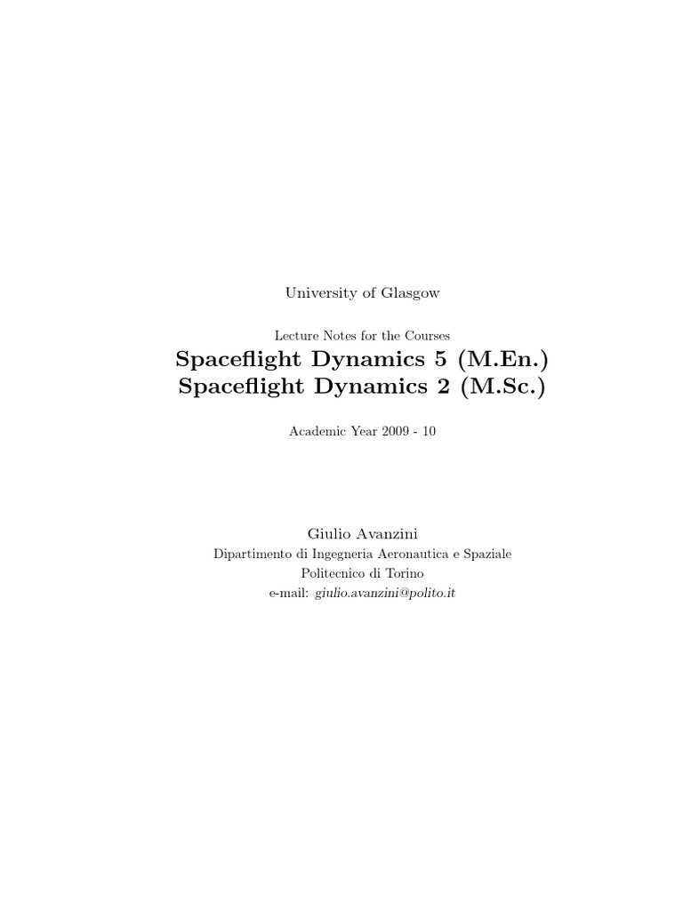 Spacecraft Attitude Dynamics Notes | PDF | Eigenvalues And Eigenvectors ...
