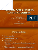 Tehnik Anesthesia Dan Analgesia