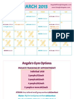 March Schedule at Angela's Gym 2015