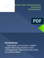 Materi Teks Prosedural Komplek (Pronomina)