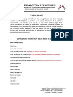 Propuesta Tentativa Para La Tesis de Grado