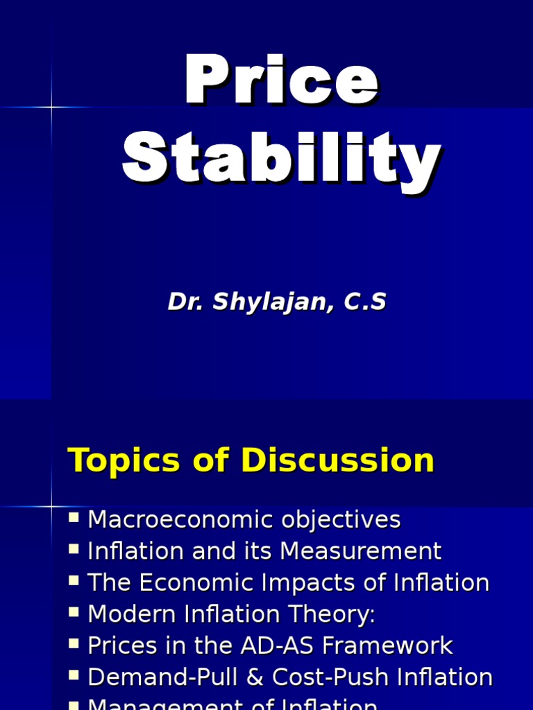 Price Stability PDF Inflation Macroeconomics