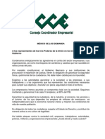 Desplegado del Consejo Coordinador Empresarial